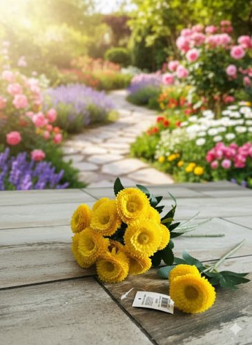 Szászorszép művirág – 32 cm -az ár szálra vonatkozik sárga