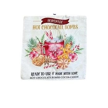   Karácsonyi Párnahuzat – Mézeskalács Mintás (45 × 45 cm)