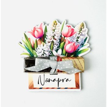 Csokitartó nőnapi felirattal-csoki nélkül!