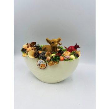 Őzikés őszi asztaldísz