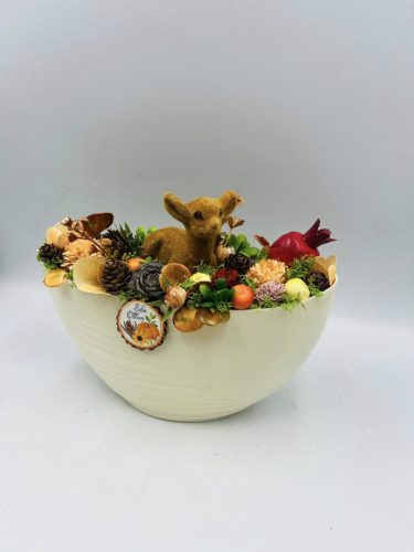 Őzikés őszi asztaldísz