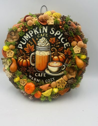 Pumpkin spice  őszi ajtódísz nagy