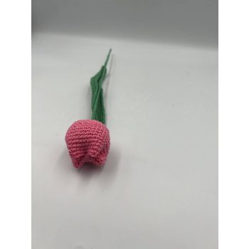 Horgolt kézműves tulipán  rózsaszín