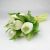 Élethű REAL TOUCH Tulipán Művirág 7 szálas csokorban 28cm #fehér