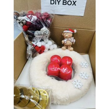   Csináld magad DIY – Macis gyertyás karácsonyi asztaldísz készítő doboz