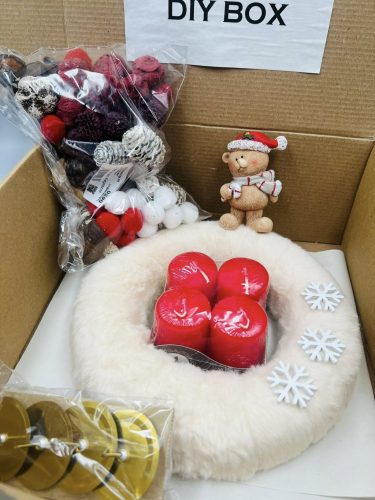 Csináld magad DIY – Macis gyertyás karácsonyi asztaldísz készítő doboz