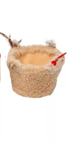 Tyúk kosár plüss M14cm D14cm