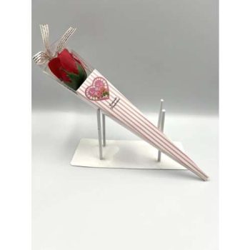 Szappan rózsa piros díszcsomagolással 32 cm