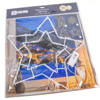   Karácsonyi figura sziluett LED-es elemes (elem nélkül) meleg 38cm