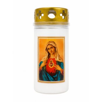   Mécses szent képekkel 24 óra műanyag, paraffin 120 g (1.)
