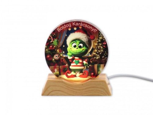 Karácsonyi világító dísz GRINCH USB kábellel 9cm