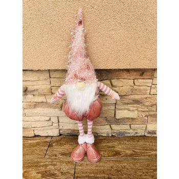Manó rózsaszín álló 60 cm