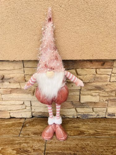 Manó rózsaszín álló 60 cm