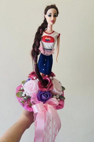 Barbie babás ballagási csokor