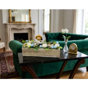   Asztaldísz dekoráció kisfiú figurával –  felirattal kérhető