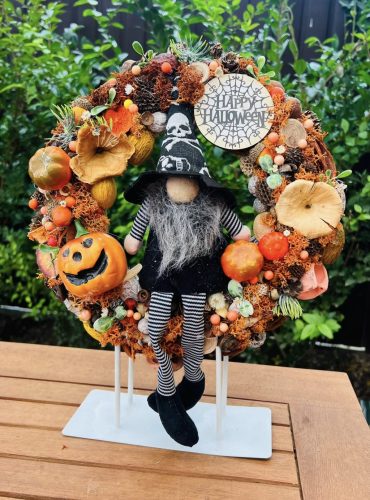 Halloween ajtódísz őszi