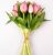 Élethű  Tulipán Művirág 7 szálas csokorban 28cm #mályva