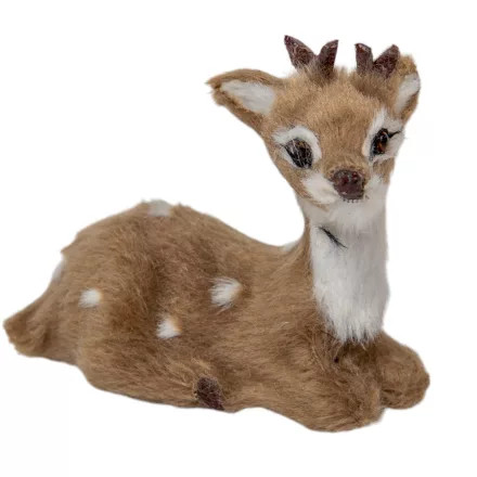 Őzike ülő hamvas M6cm