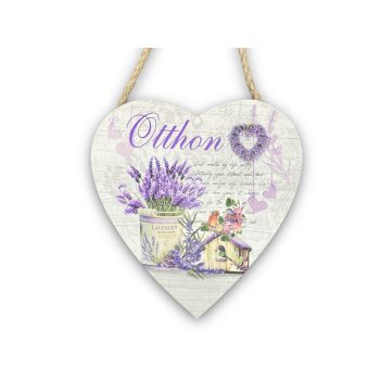 Szív levendulás ajtódísz