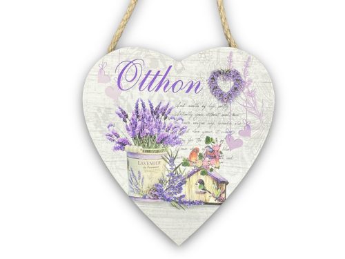 Szív levendulás ajtódísz