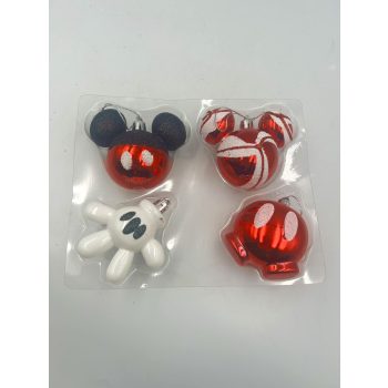 Mickey és Minnie  karácsonyifa gömb szett