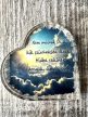 , Vastag szív alakú plexi- felhők felett "Juhász Gyula" 10x10cm