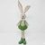 Húsvéti álló nyuszi figura – fiú nyúl zöld ruhában (66 cm)