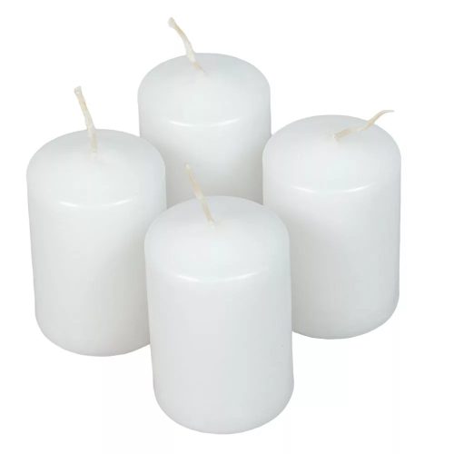 Adventi gyertya matt fehér 40*60mm 4db/csom