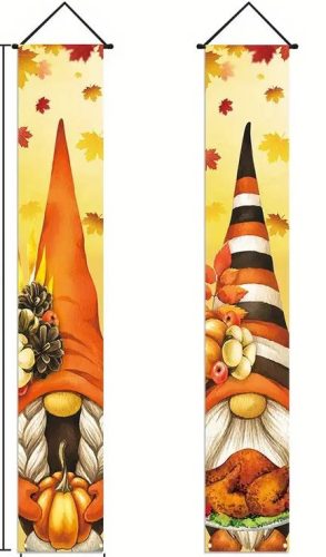 Őszi manós ajtó mellé akasztható függő szettben 