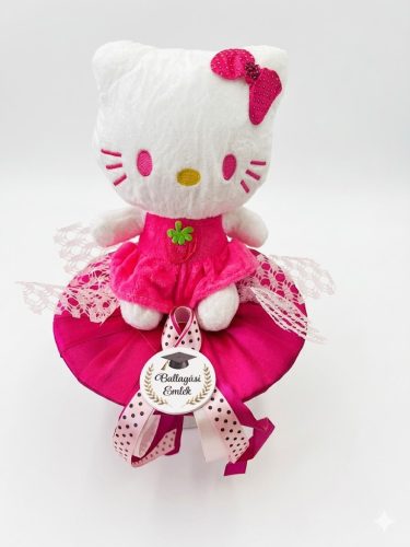 Hello Kitty ballagási csokor – nagy méretű plüssel, maradandó ajándék