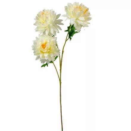 Dália ág 3 virágú – Krém – 75 cm
