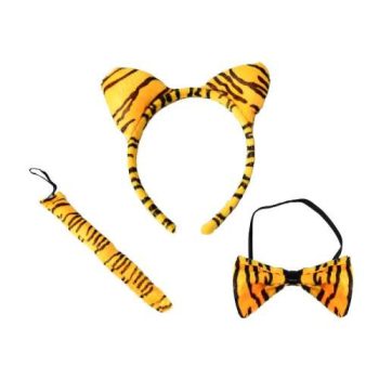 Tigris szett hajráf, farok, csokornyakkendő