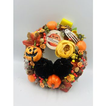 Őszi halloween ajtódísz 