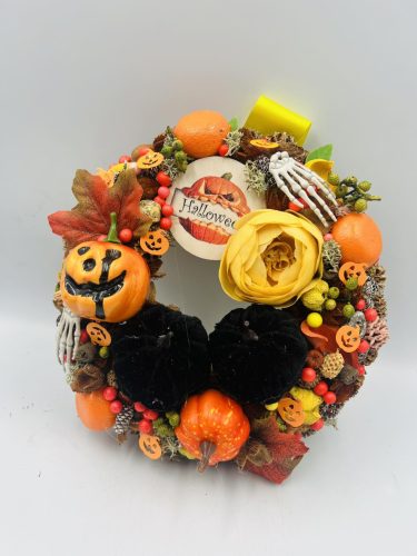 Őszi halloween ajtódísz 