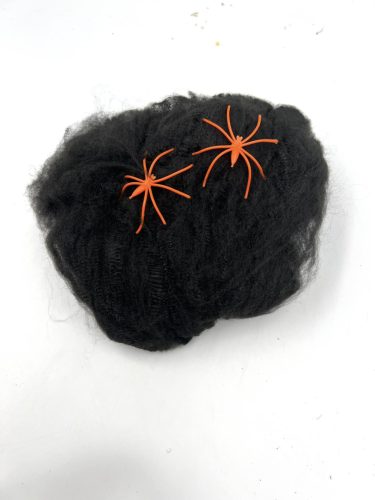 Pókháló 60 gram fekete halloween kellék