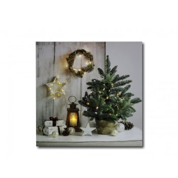   1+30 LEDes világító falikép karácsonyi dekoráció 30x30cm
