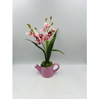   orchidea locslós dekor -válaszható felirattal rózsaszín orchidea 