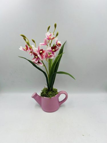 orchidea locslós dekor -válaszható felirattal rózsaszín orchidea 