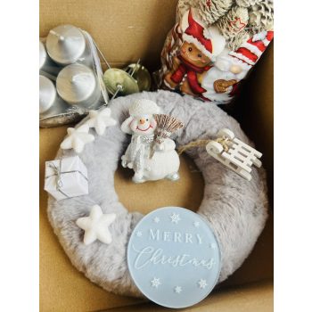 Karácsonyi DIY Box  – Hóemberes hangulattal 4 gyertyás