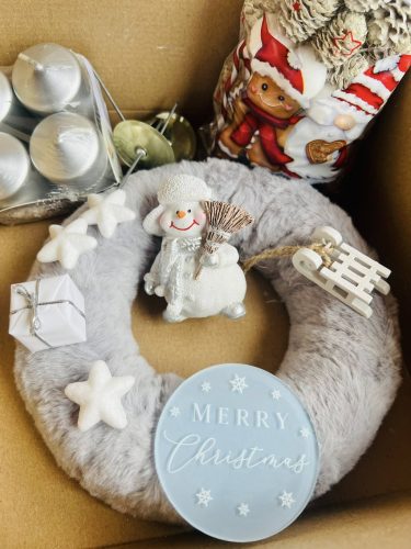 Karácsonyi DIY Box  – Hóemberes hangulattal 4 gyertyás