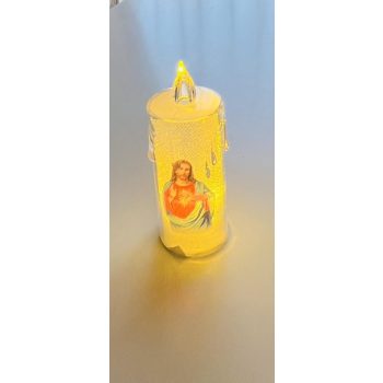 Led gyertya Szenteképes melegfényű 10cm (3.)