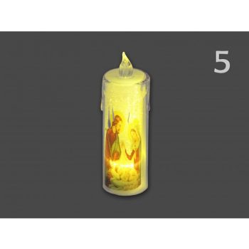 LEDes világító gyertya Szent 4x12cm (1.)