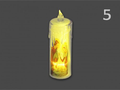 LEDes világító gyertya Szent 4x12cm (1.)
