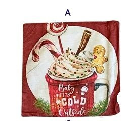  Karácsonyi Párnahuzat – Mézeskalács Mintás (45 × 45 cm)