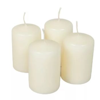 Adventi gyertya matt krém 40*60mm  4db/csom