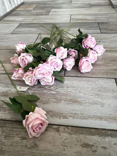Rózsa szálas bársony élethű mű M52cm