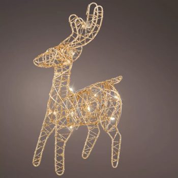 Szarvas 10 LED-es arany M21cm