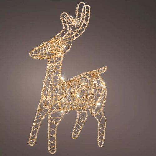 Szarvas 10 LED-es arany M21cm