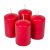 Adventi gyertya matt bordó 40*60mm  4db/csomag