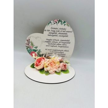   Óvodai búcsúztató ajándék Nagy talpas szív – Óvónéni részére ajándék (19,2×20 cm)